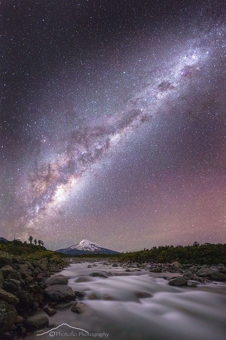 Mountain, Taranaki, Stony River, Milky way, Galactic Kiwi, Galactic core,