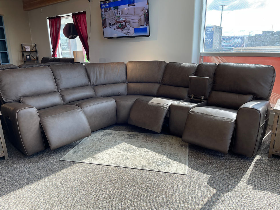 Thumbnail: Homestead All Leather Brown Sectional
