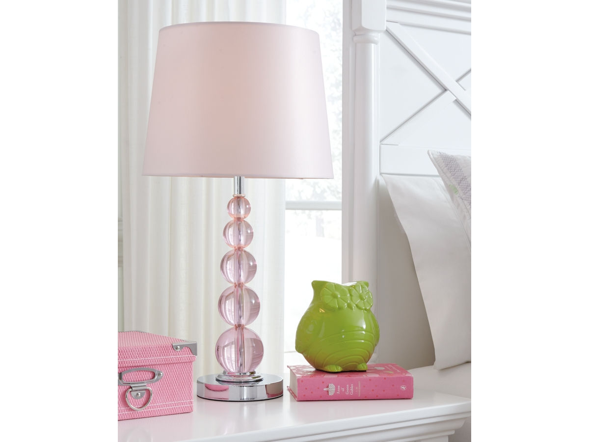 Pink Crystal Table Lamp