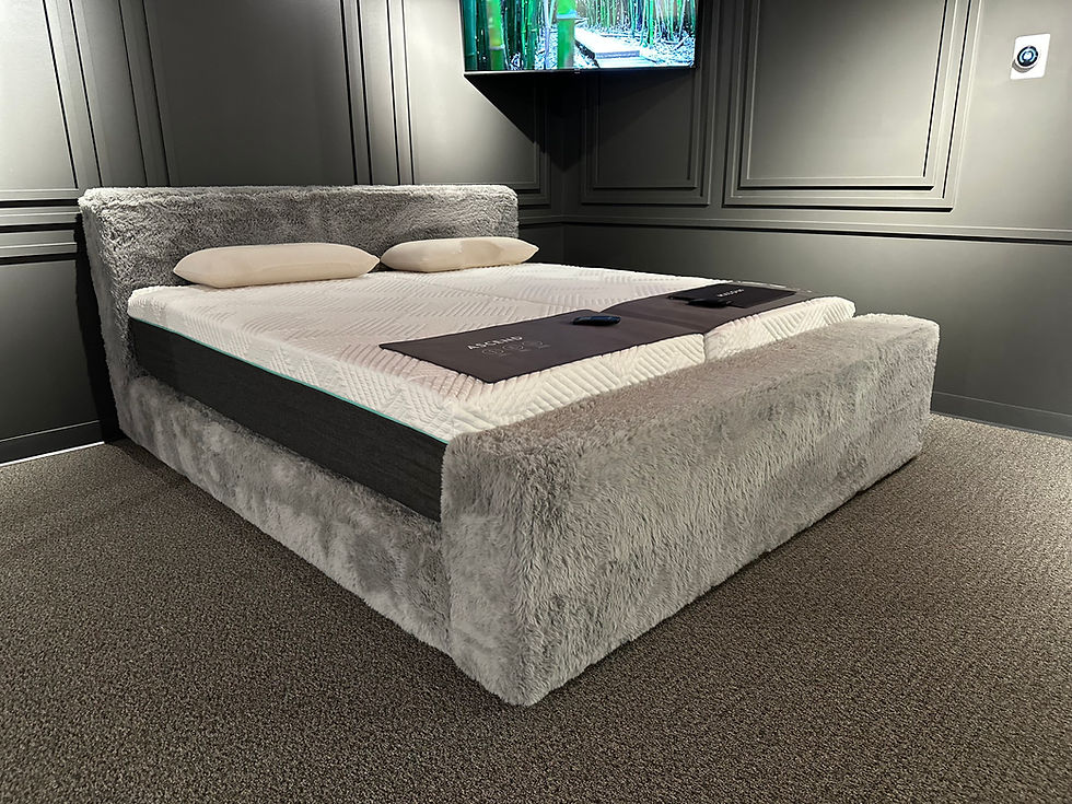 Thumbnail: Yakity Yak Dove Grey Fabric Platform Bed Frame