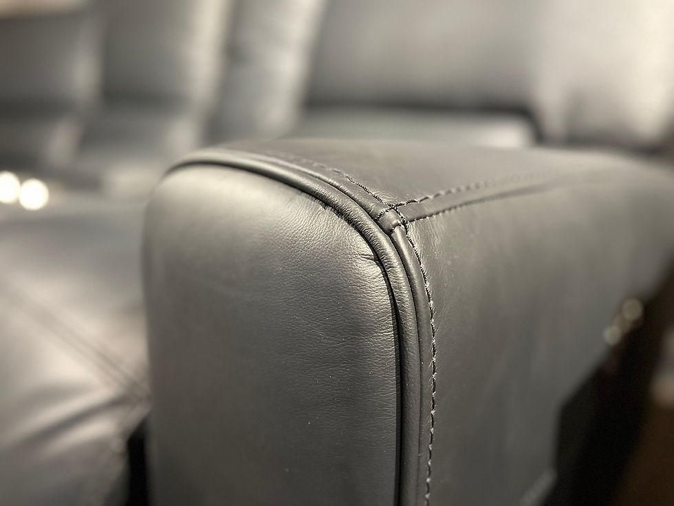 Thumbnail: Homestead All Leather Black Sectional