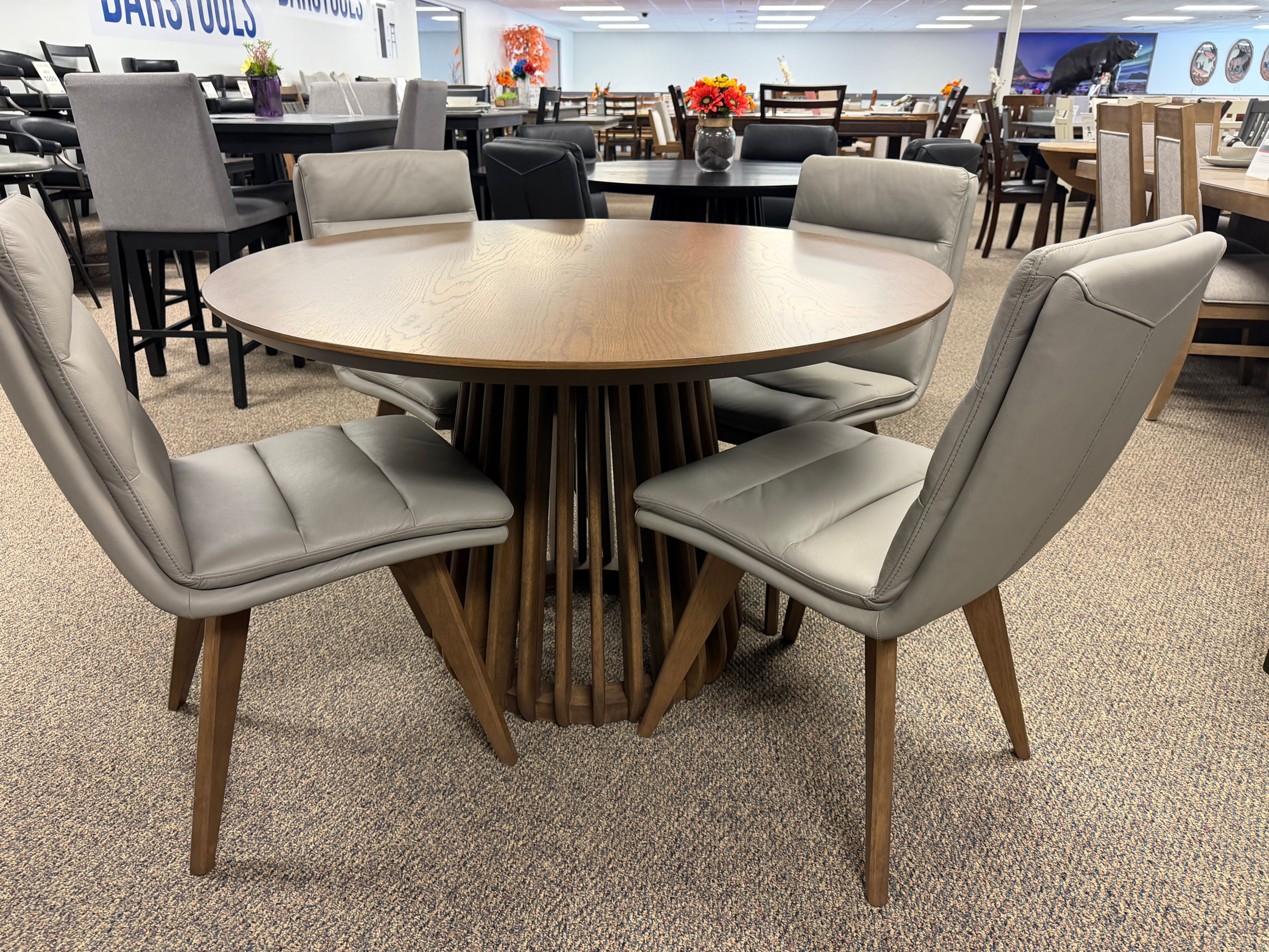 Belmont Walnut Round Dining Table