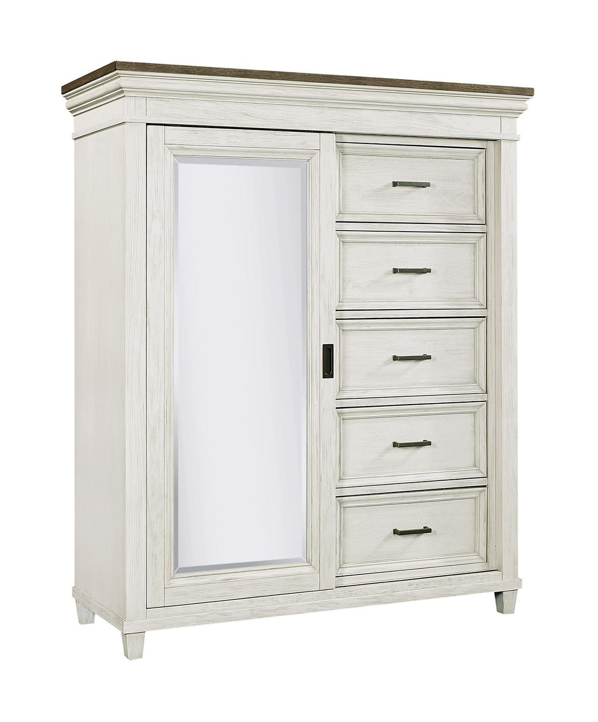 Caraway Aged Ivory Sliding Door Chest