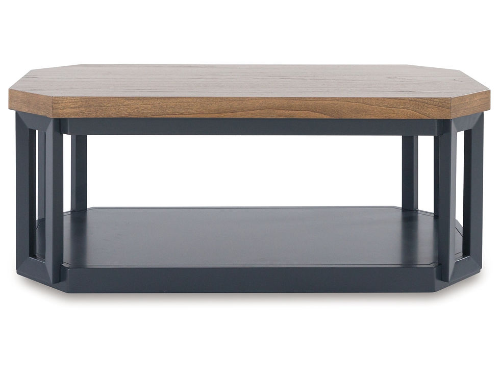 Thumbnail: 3 Piece Brown/Blue Coffee Table/End Table Set