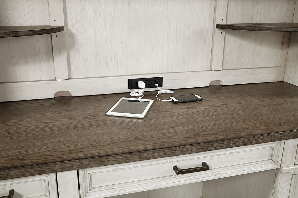 Thumbnail: Caraway Aged Ivory Credenza & Hutch