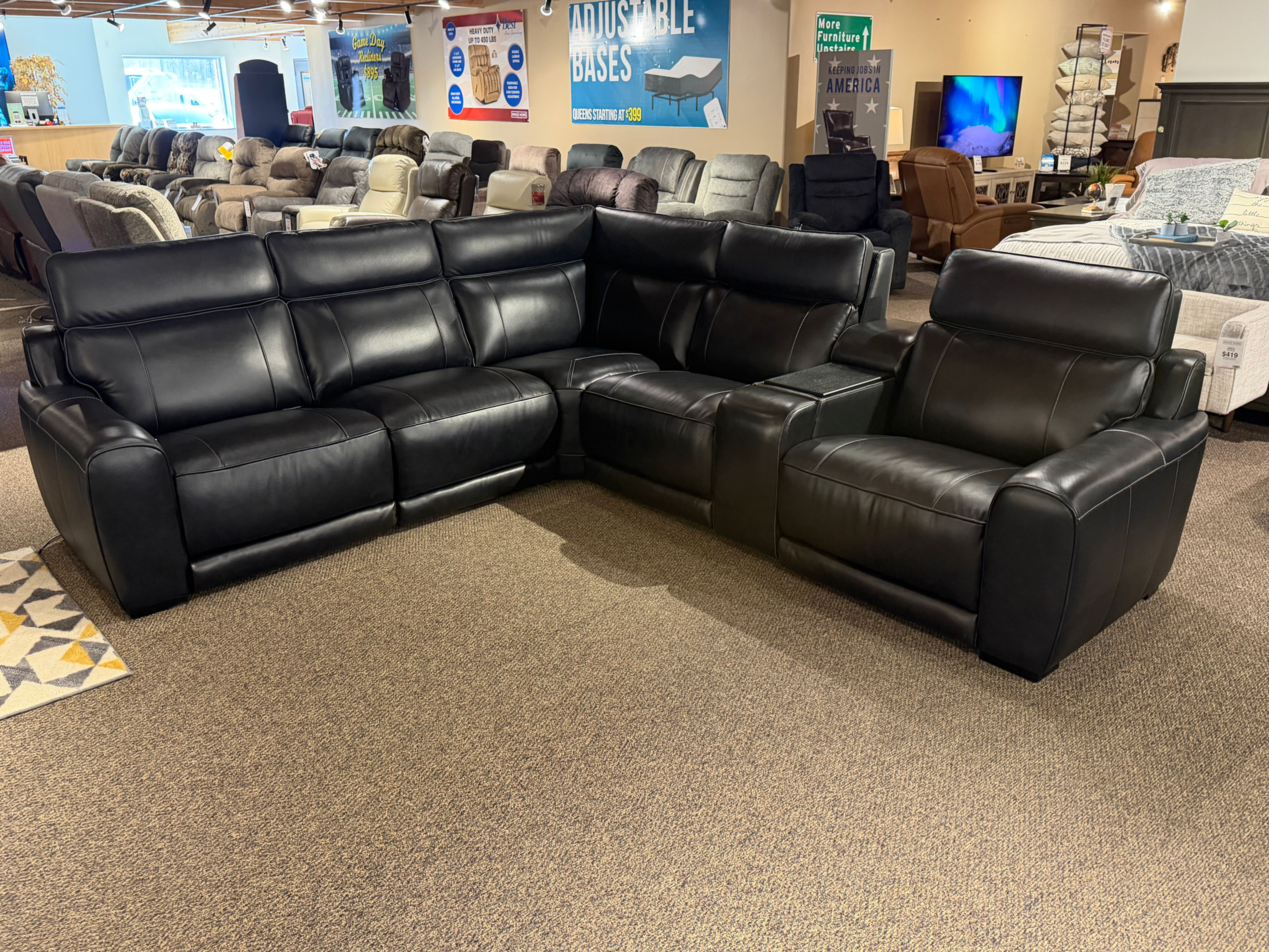 Maverick Soundscape Sectional Fully Loaded with Heat, Massage and Triple Power
