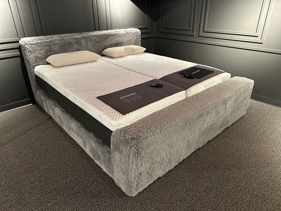 Thumbnail: Yakity Yak Dove Grey Fabric Platform Bed Frame