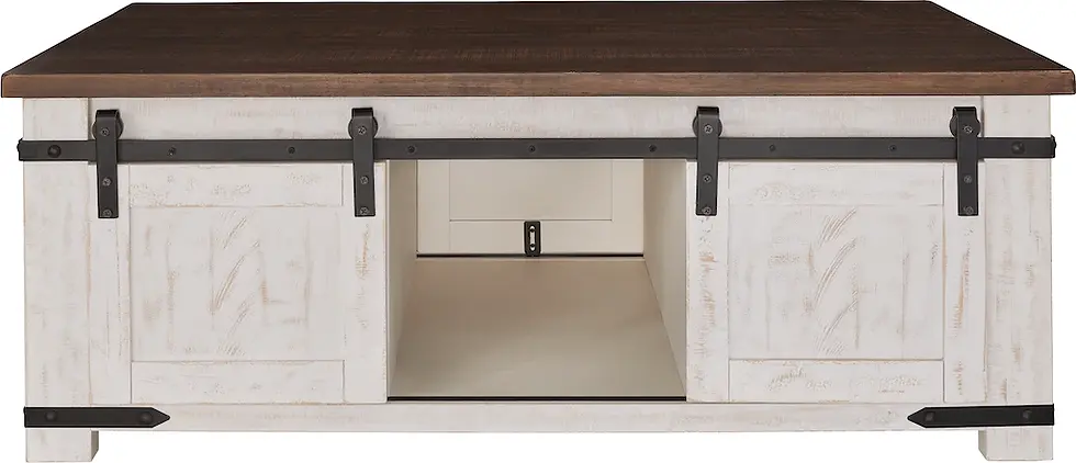 Thumbnail: Sliding Barn Door Coffee Table