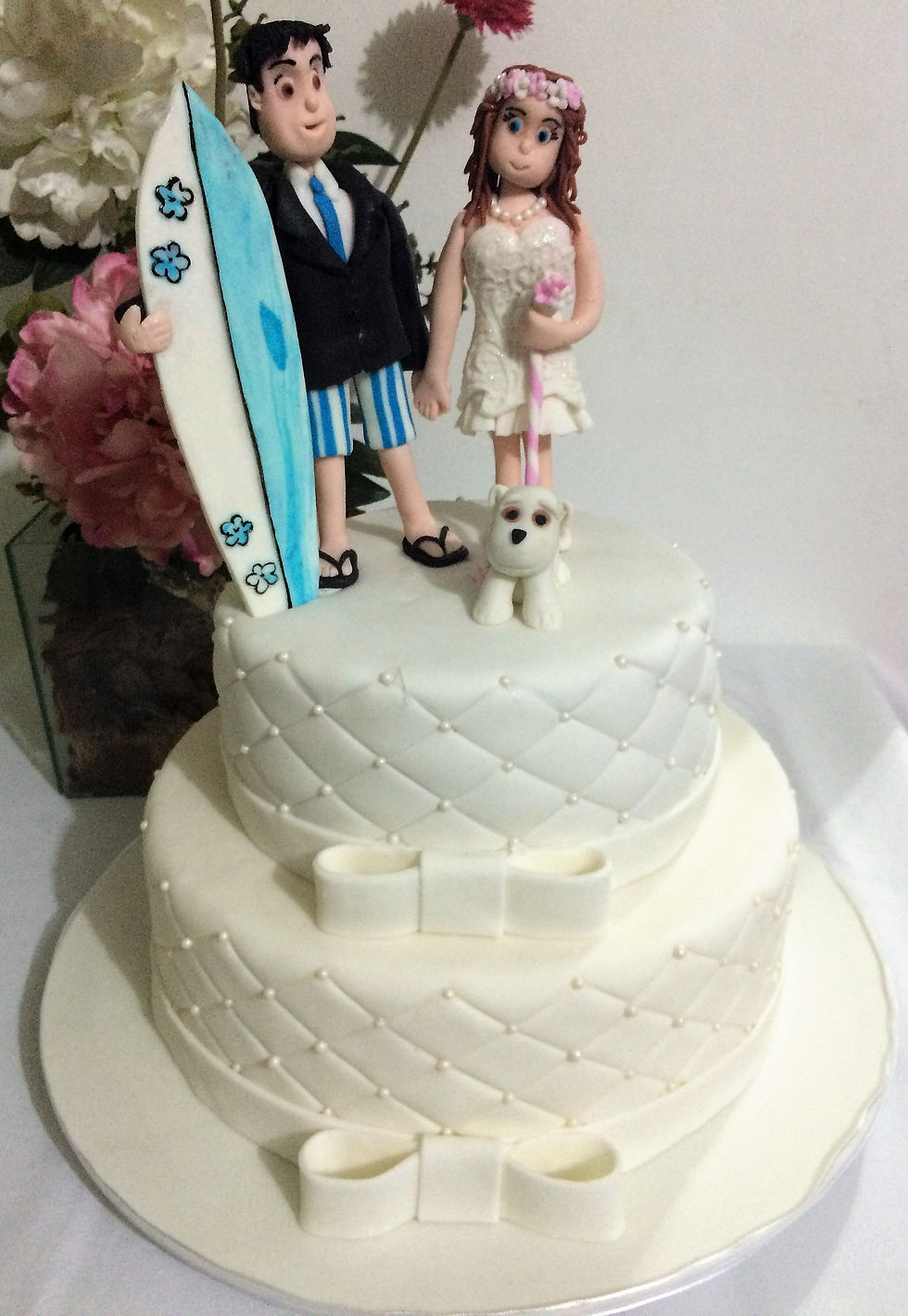Bolo casamento Noivo Surfista