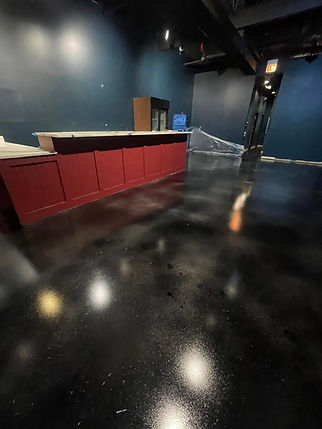 Central Illinois High Grit Polished Concrete Commercial Bar
