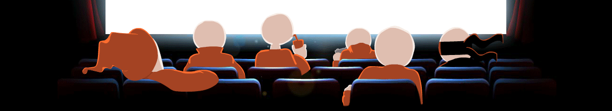 Animation of people watching an OOT Box Media video