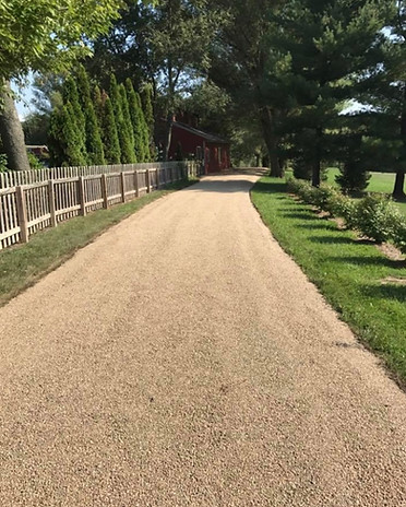 Oil & Rock Driveway done by The Road Doctor in Champaign, IL