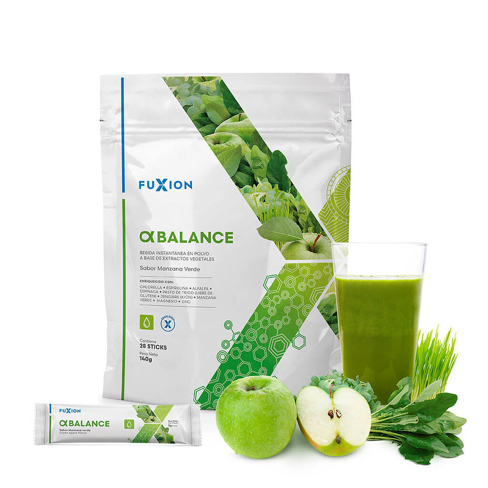 Ayuda a eliminar toxinas, residuos y metales pesados del cuerpo. Alpha Balance de FuXion