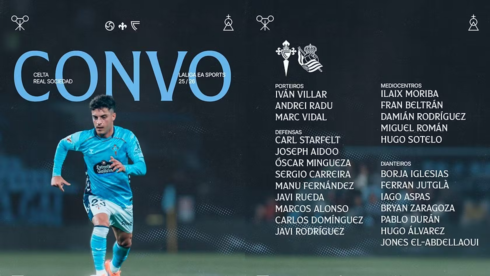Los elegidos de Giráldez para el encuentro.