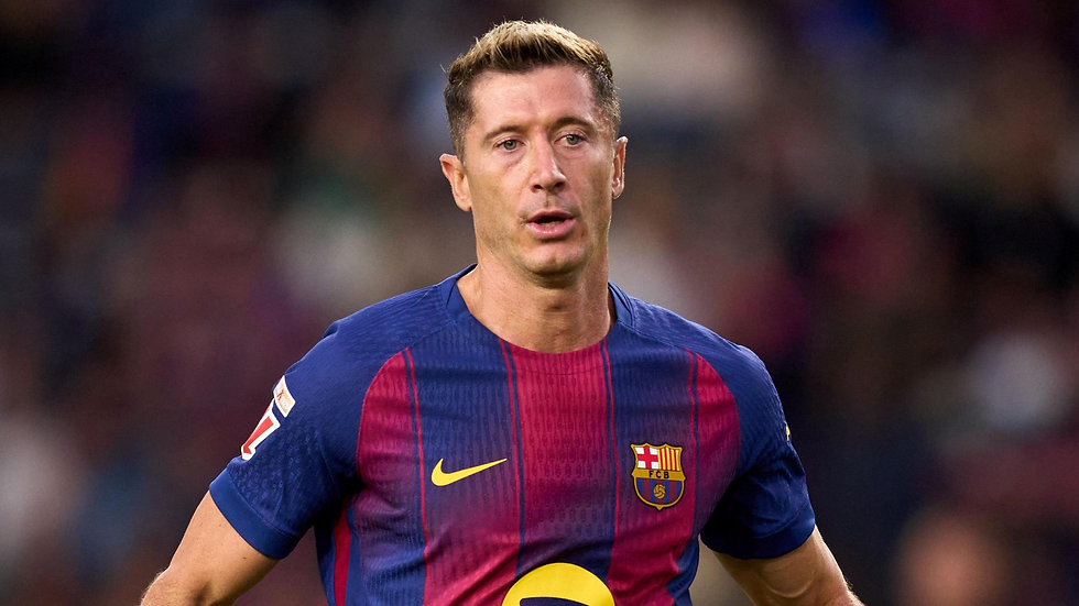Robert Lewandowski en partido con el FC Barcelona.