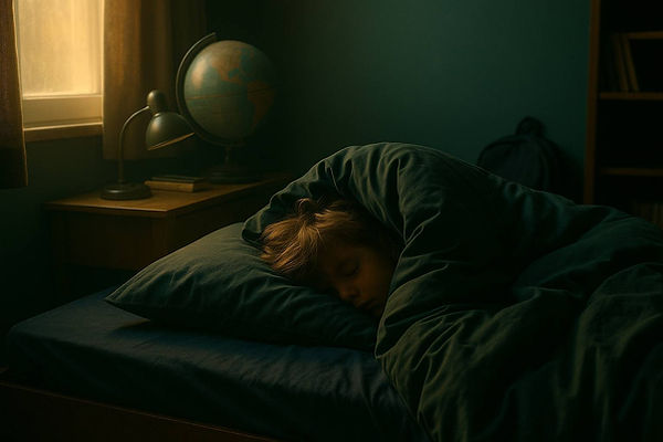 Un enfant endormi dans une chambre
