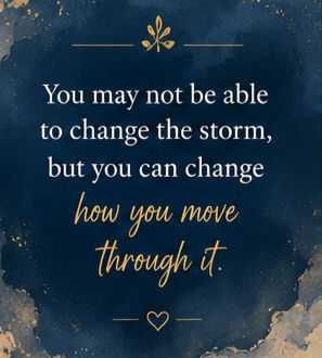 woman and man thriving in a storm of live altering change