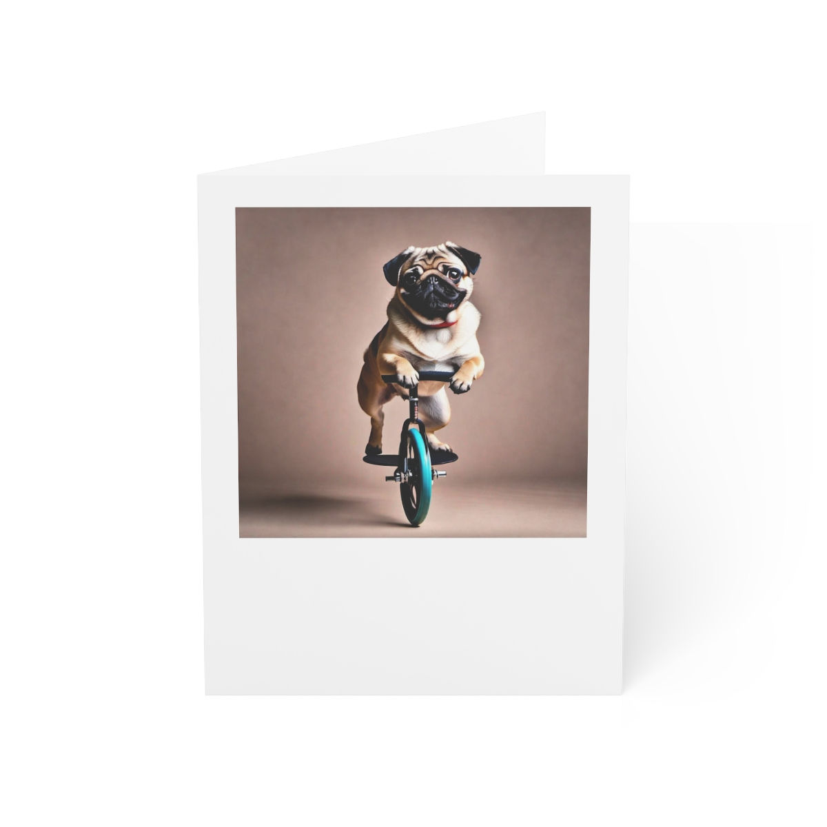Pug on a Unicycle (10 cards + envelopes)