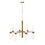 Thumbnail: Elena Chandelier - White/Brushed Brass - 100cm wide- rr$1995