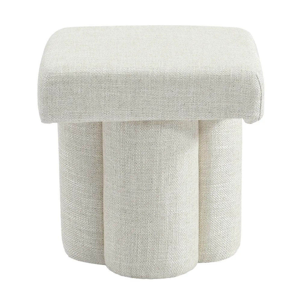 Paige Upholstered Stool - Natural - Linen - rr$495