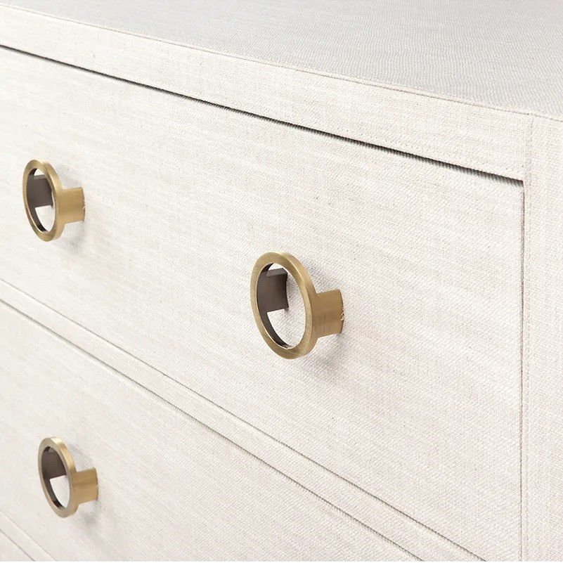 Thumbnail: Asia Upholstered 6-Drawer Chest - Off White Linen - 160cm wide - rr$4395