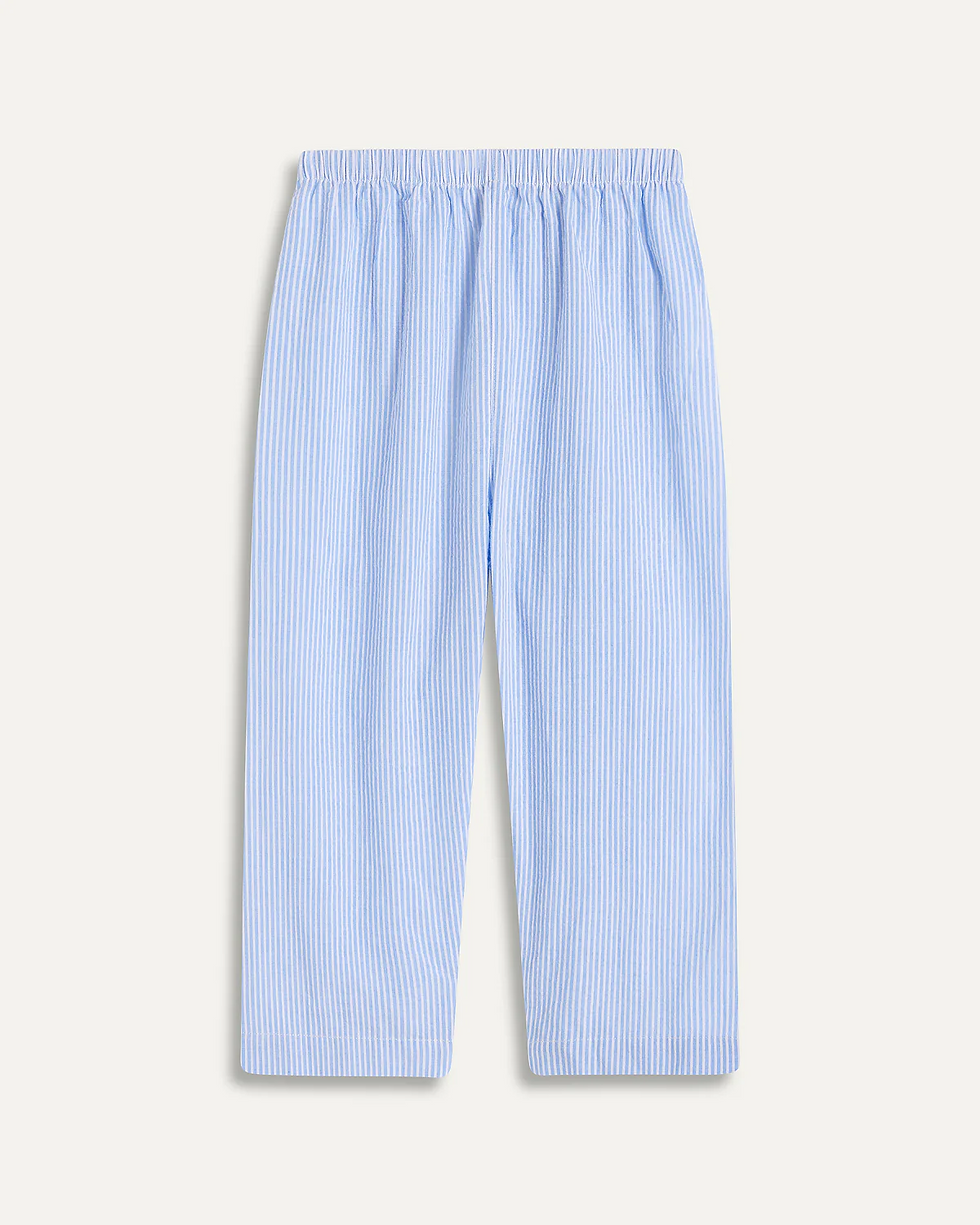Thumbnail: Kids Long Pyjama Set - Seersucker 100% Cotton Blue/White Stripe 1 -10 years $89