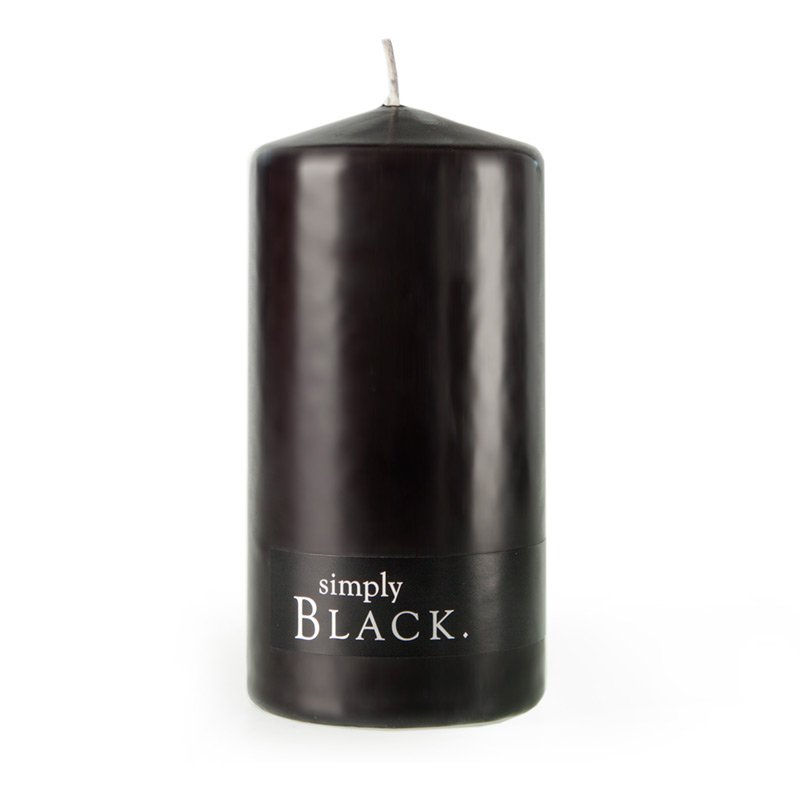 BLACK PILLAR CANDLE 2-pack - Vanilla Musk/Spice/Rose - 60hr each - 6.5x13