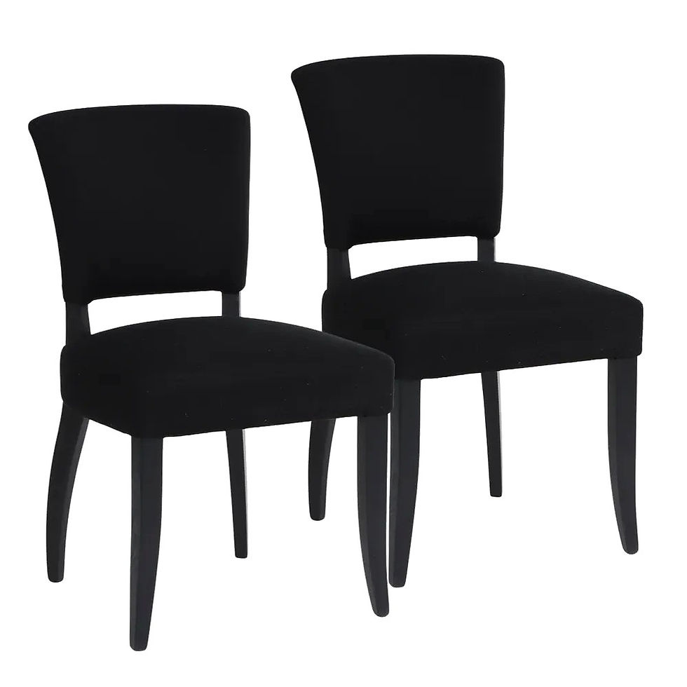 Noble Dining Chair - Set of 2 - 100% Cotton/Ashwood/Brass Stud - rr$1290