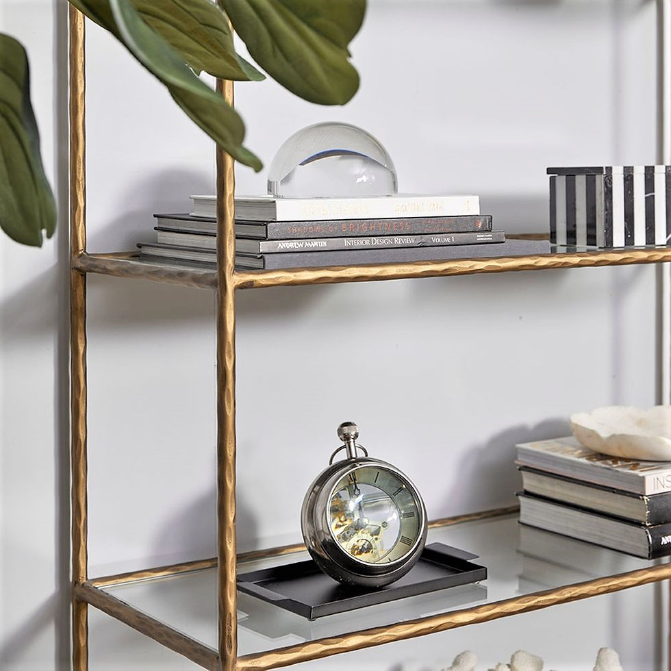 Thumbnail: Blume Shelves - Brass - Forged Iron & Glass - 152cm wide - rr$4325