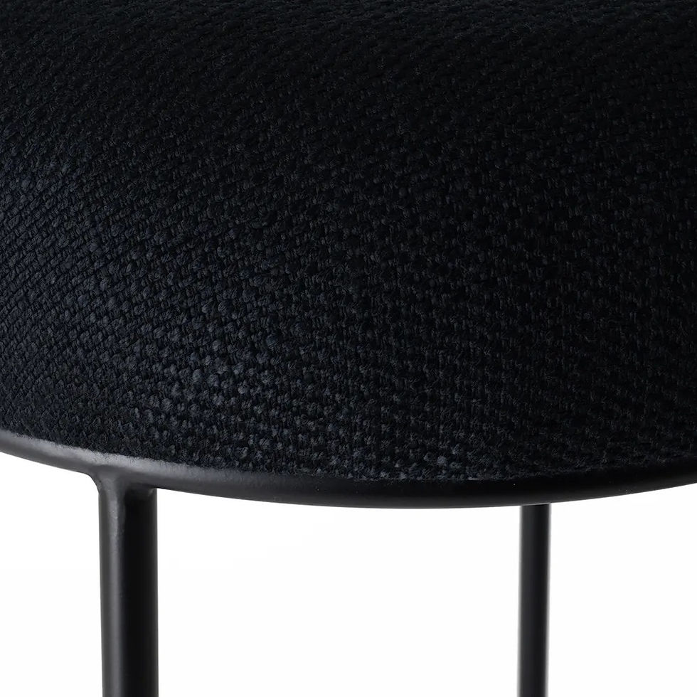 Thumbnail: Ramon Bench Stool - Black Finish/Black Linen - rr$429