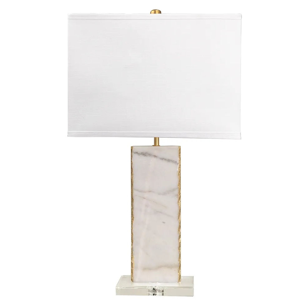 Thumbnail: Oro Table Lamp - Marble/Crystal/Gold/White Linen - 72cm High - rr$545