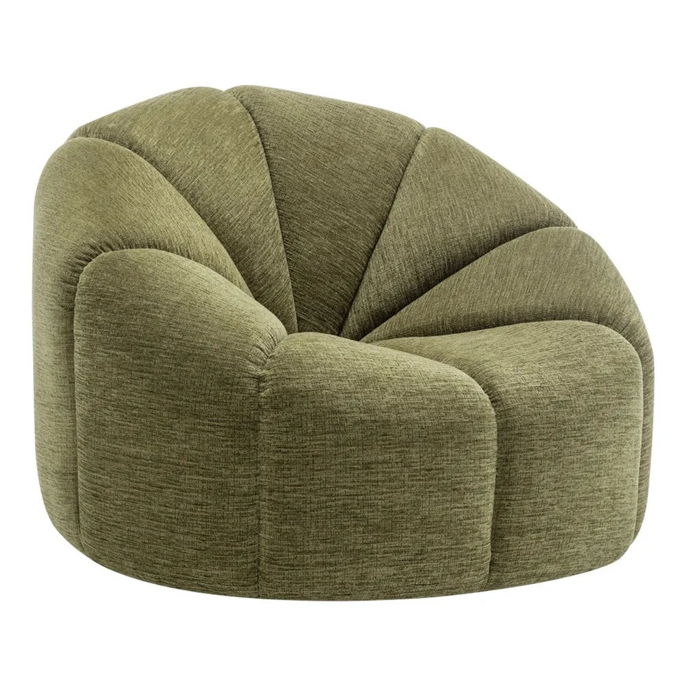 Clovelly Swivel Chair - Olive Chenille - 103cm wide - rr$1755