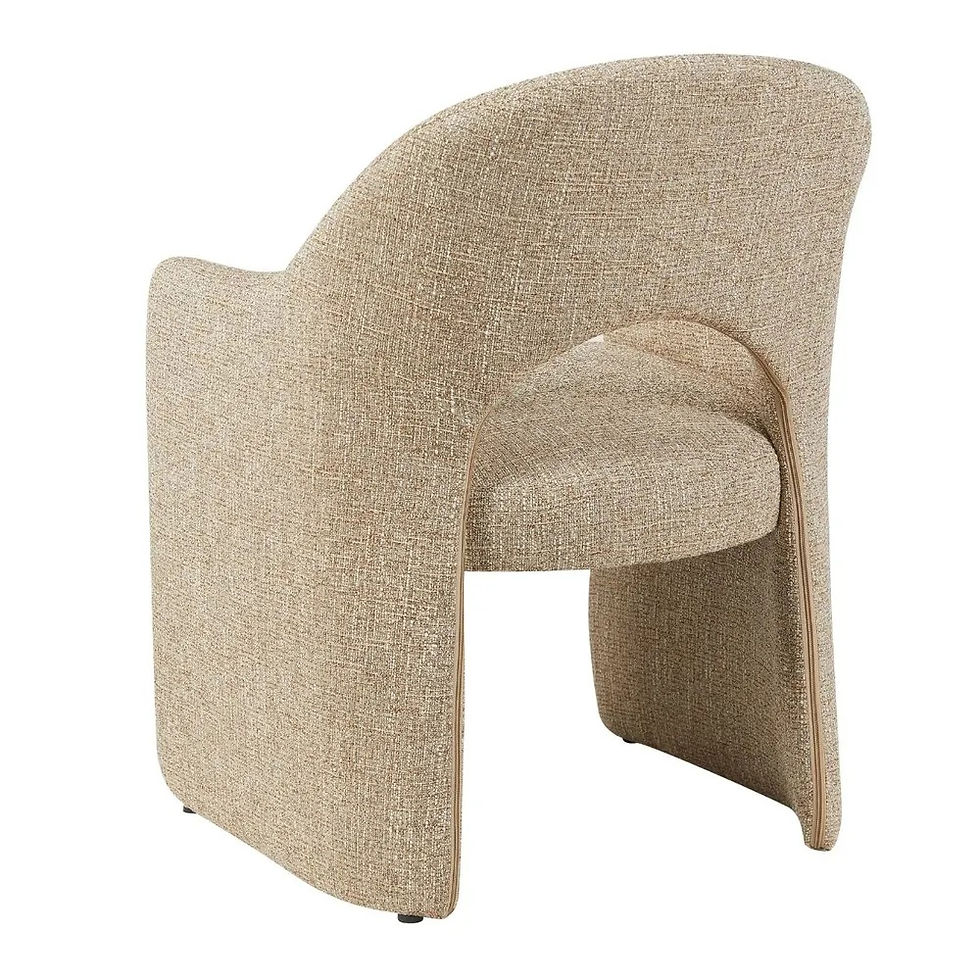 Thumbnail: Francesca Dining Chair - Brown - Fabric/Timber - 64cm wide - rr$1080