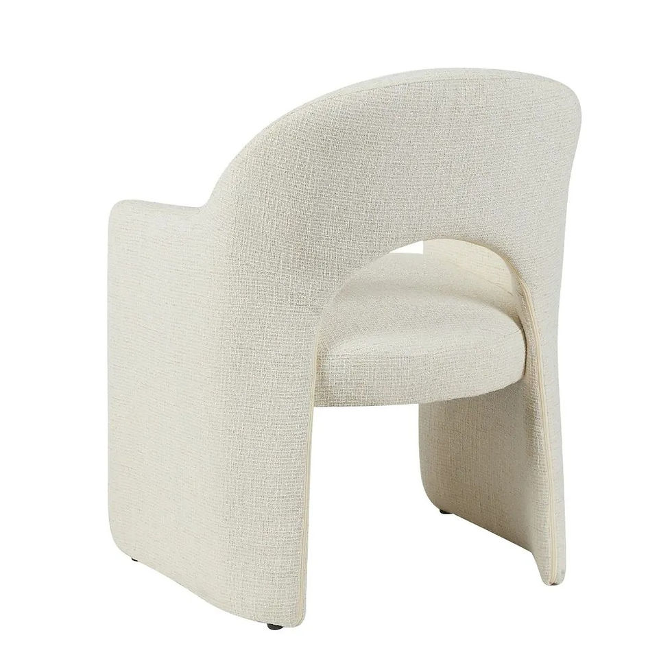 Thumbnail: Francesca Dining Chair - Ivory - Fabric/Timber - 64cm wide - rr$1080