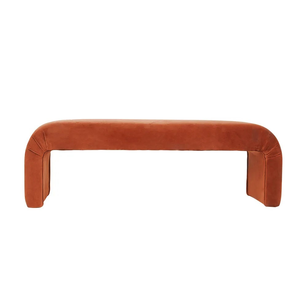 Coussin Bench Ottoman - Caramel Velvet - 140cm wide - rr$1285