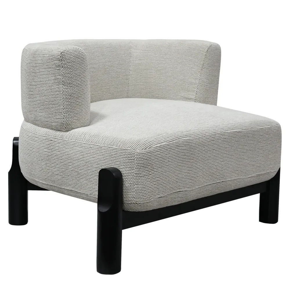 Bondi Occasional Chair - White Upholstery - Timber - 87x76x66cm - rr$1400
