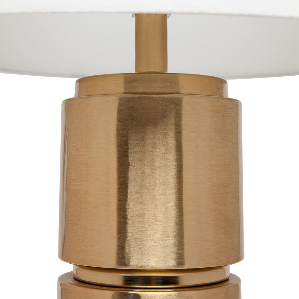 Thumbnail: Brixton Table Lamp - Gold Brushed Metal/Off White Linen - 66cm high - rr$345