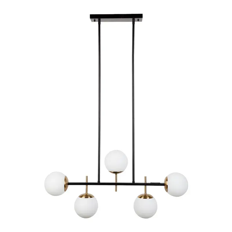 Ariz Pendant - Opal Glass/Antique Brass - 91.5cm wide- rr$655
