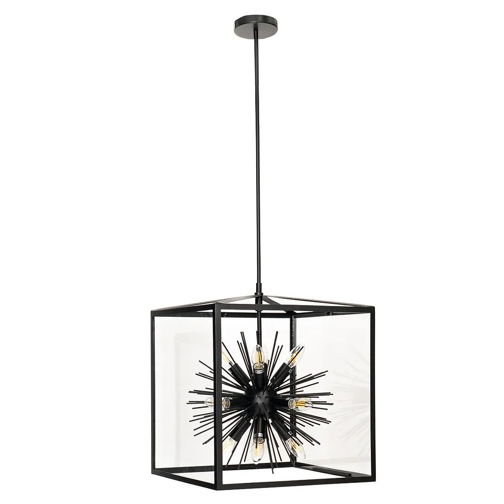 Thumbnail: Star Pendant - Metal/Glass/Black Iron - 65cm high - rr$2695