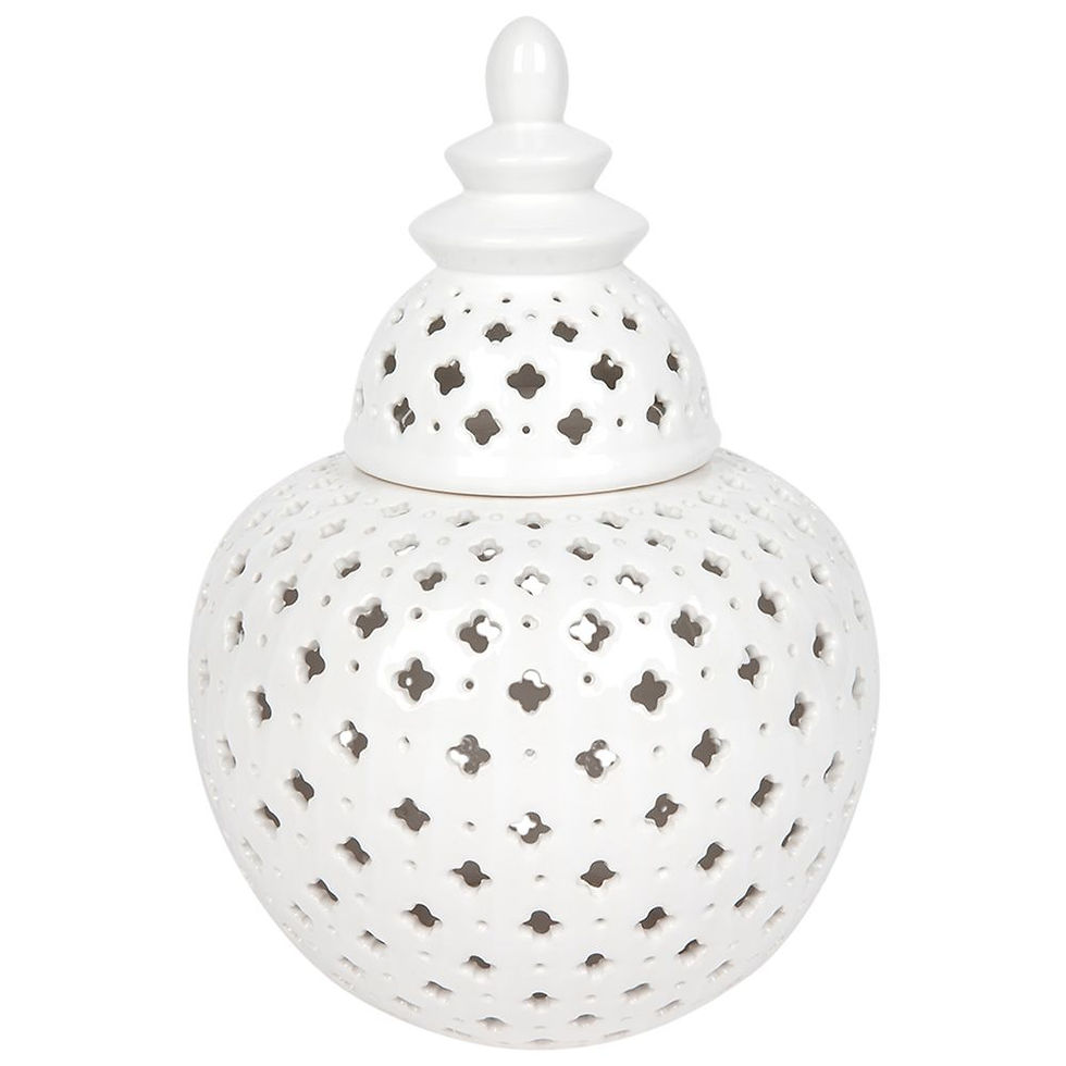 Thumbnail: Miccah Porcelain Temple Jar - White - S M L - rr from $79 - $329