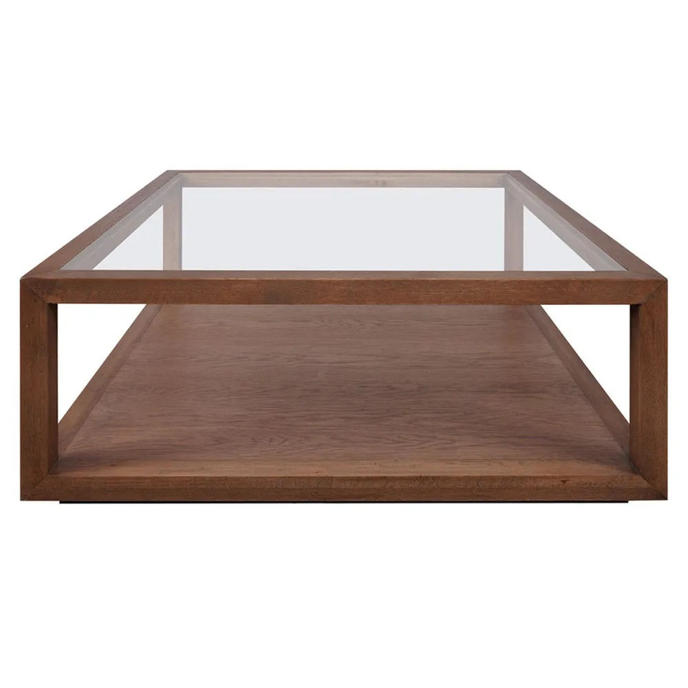 Bay Coffee Table - Square - Brushed Oak - Walnut - 90cm wide - rr$22