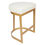Thumbnail: Brock Bench Stool - Gold Finish Iron/Natural Linen - rr$695