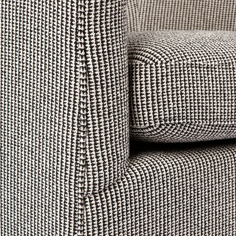 Thumbnail: Bon Swivel Armchair - Black & White Twill/Brass - rr$2675