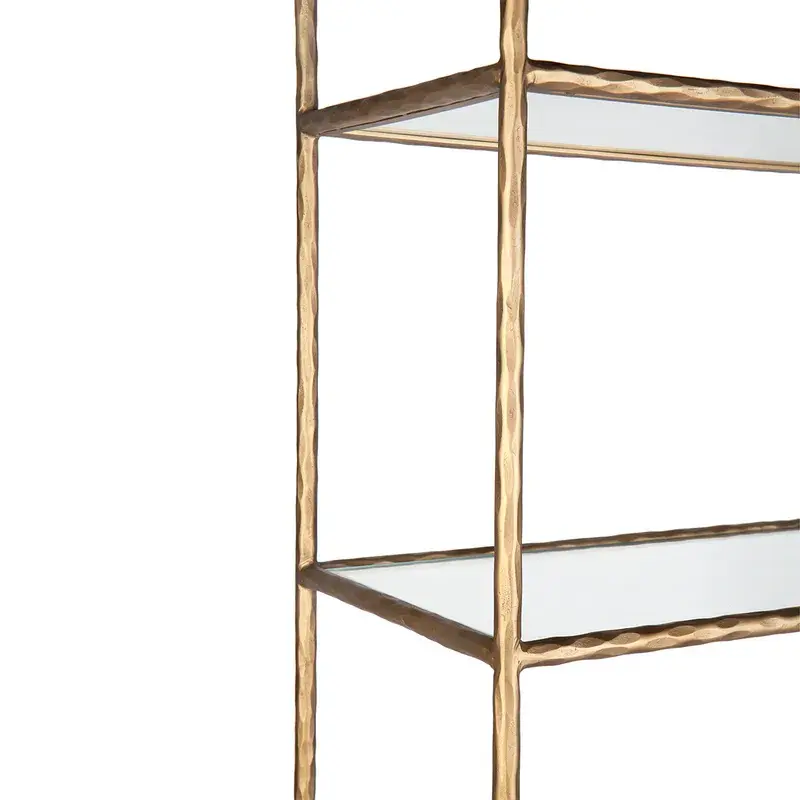 Thumbnail: Blume Shelves - Brass - Forged Iron & Glass - 152cm wide - rr$4325