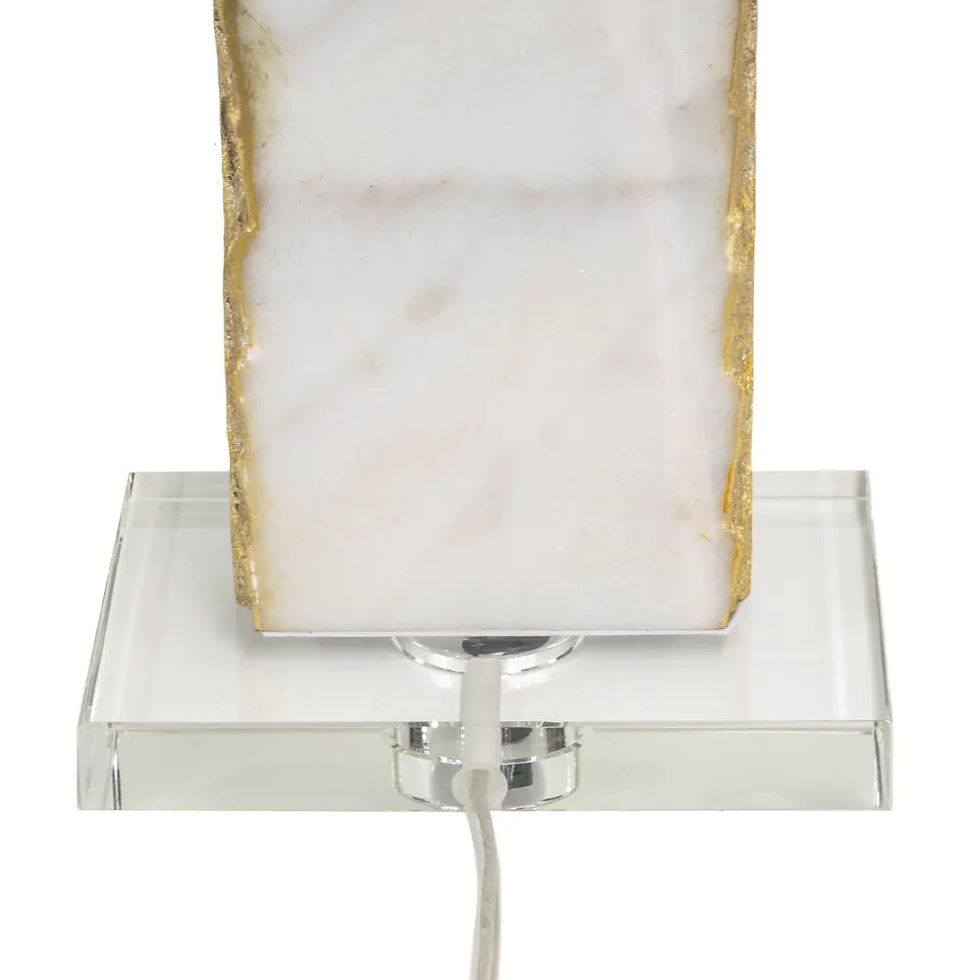 Thumbnail: Oro Table Lamp - Marble/Crystal/Gold/White Linen - 72cm High - rr$545