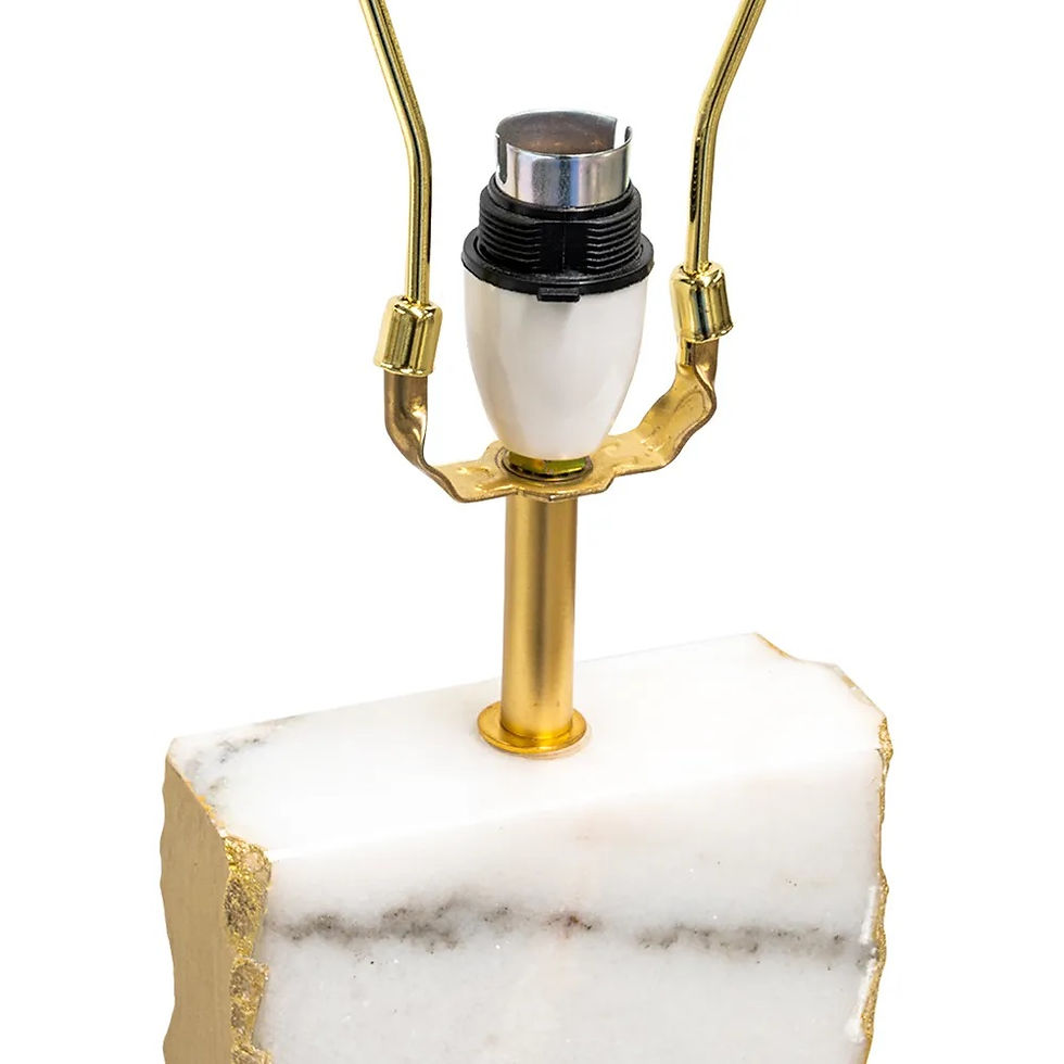 Thumbnail: Oro Table Lamp - Marble/Crystal/Gold/White Linen - 72cm High - rr$545