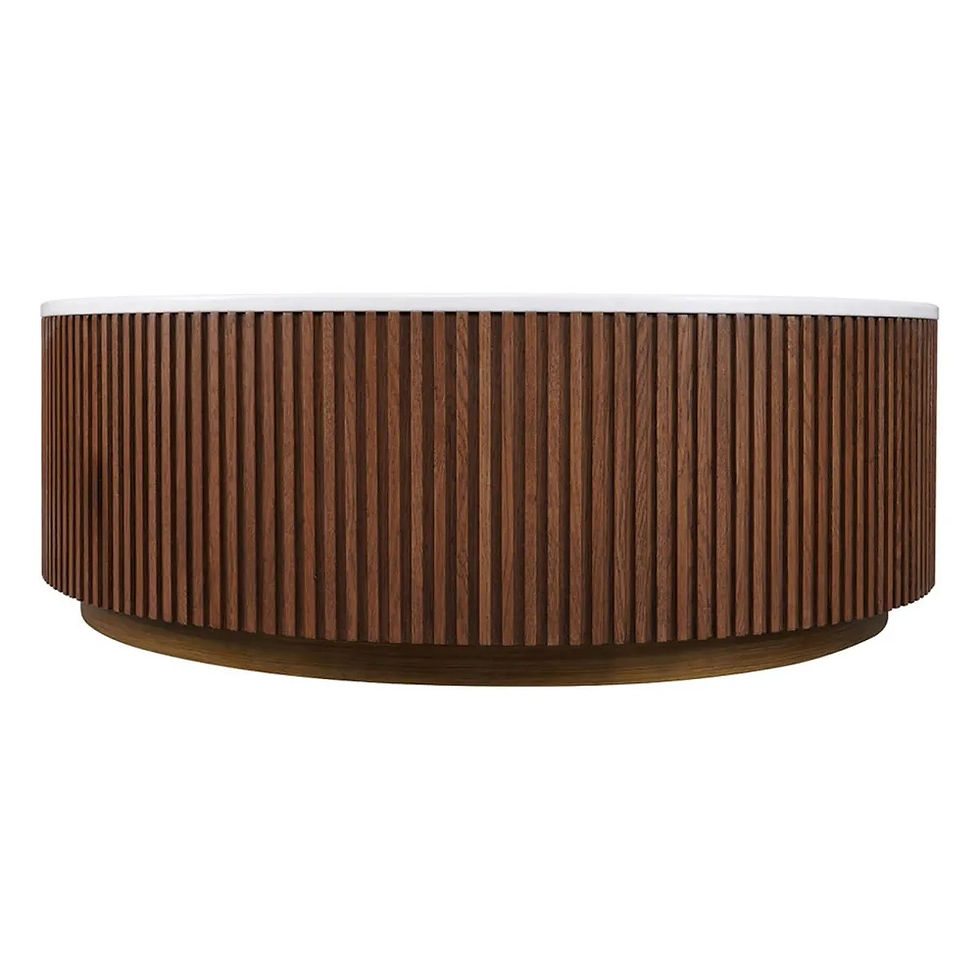 Thumbnail: Bianco Coffee Table - Oak/Marble - Walnut - 110cm diam - rr$5490