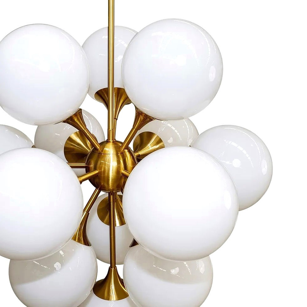 Thumbnail: Eloise 13-Orb Chandelier - Opal/Gold - 73cm diam - rr$1890