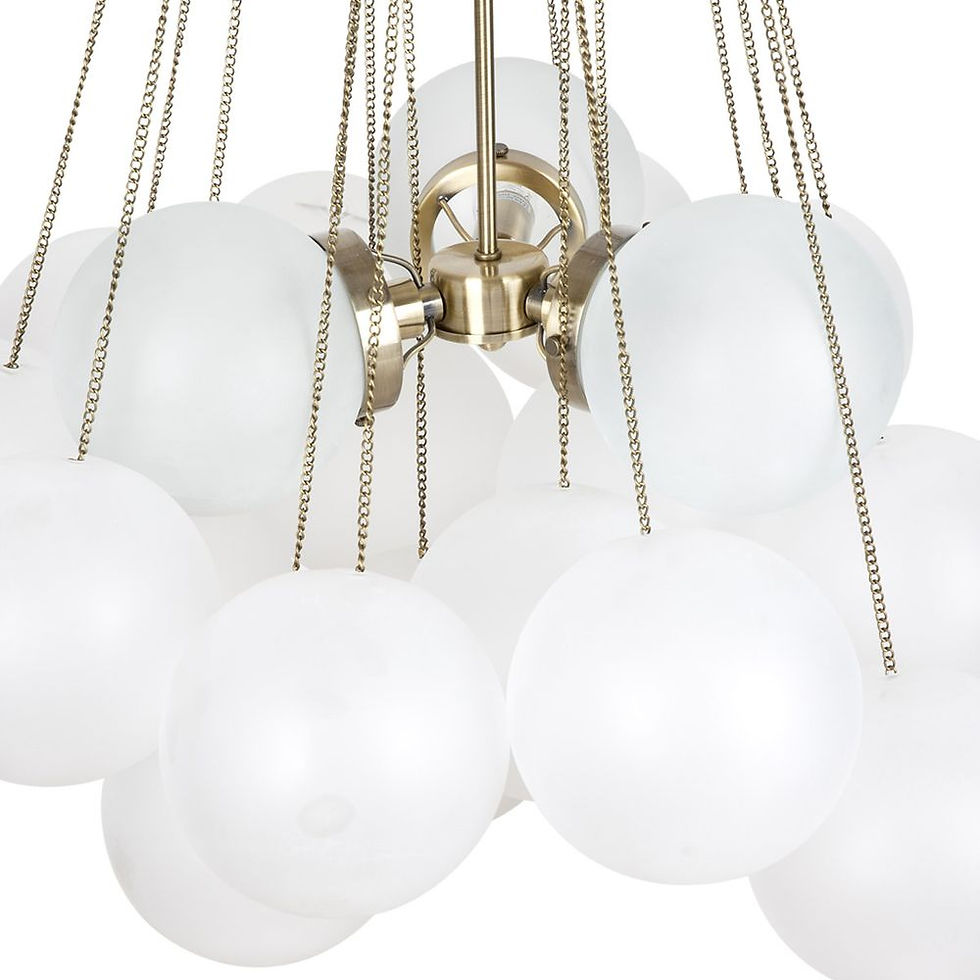 Thumbnail: Cloud Chandelier 71 - Gold/Frosted White - 71cm Diam- rr$1375