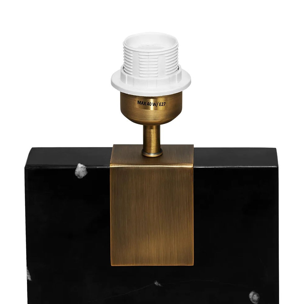 Thumbnail: Leiria Table Lamp - Black Marble/Antique Brass Finish - 65.5cm high - rr$605